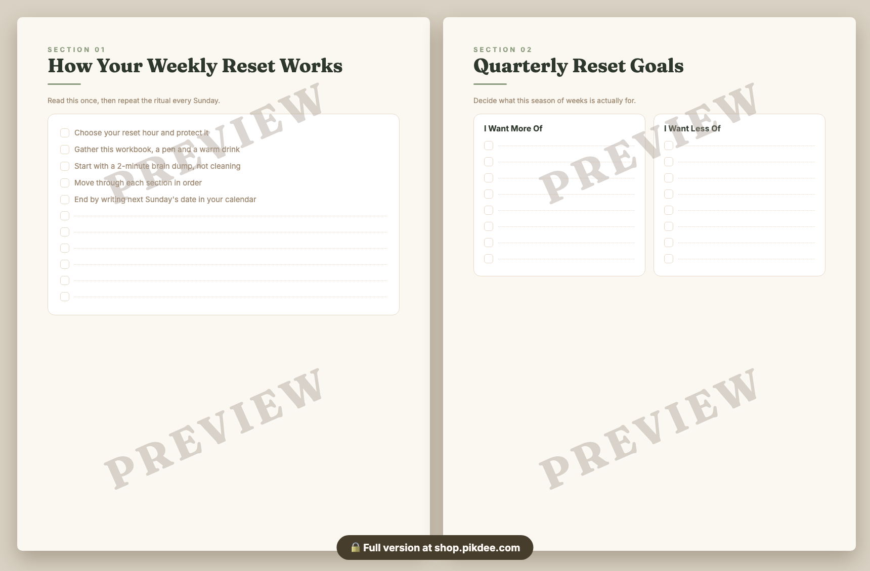 preview pages