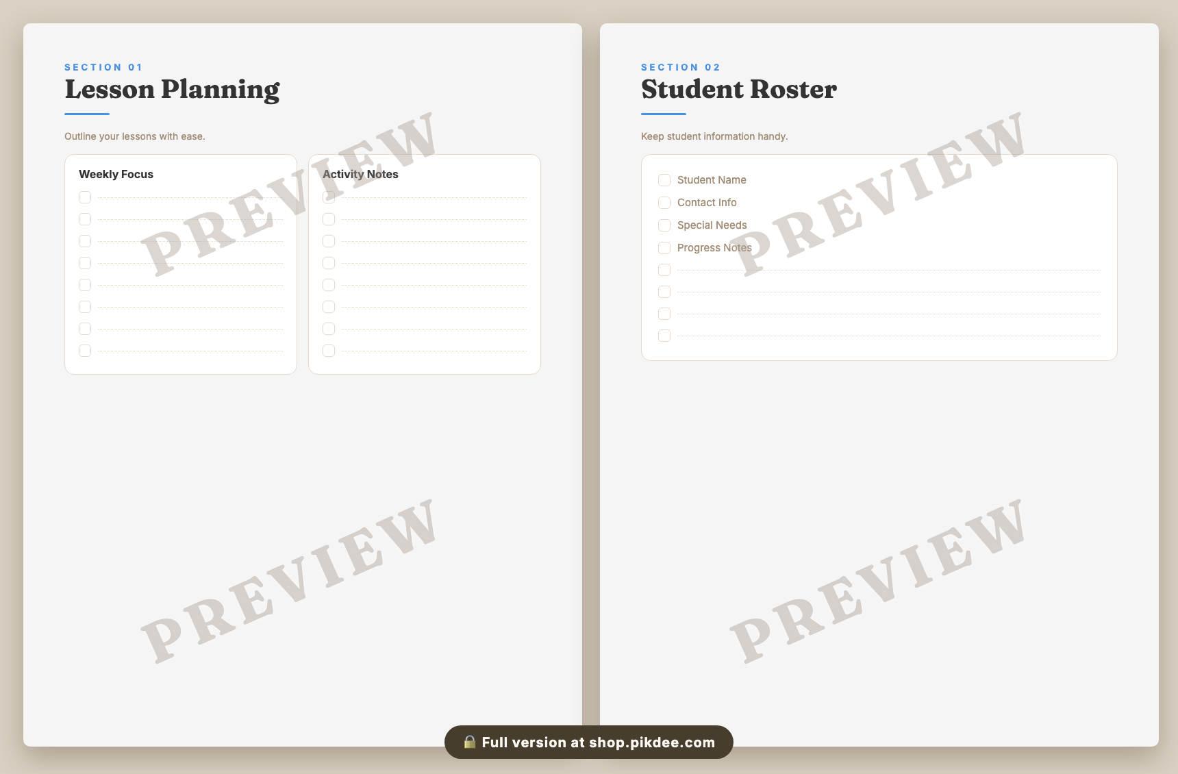 preview pages