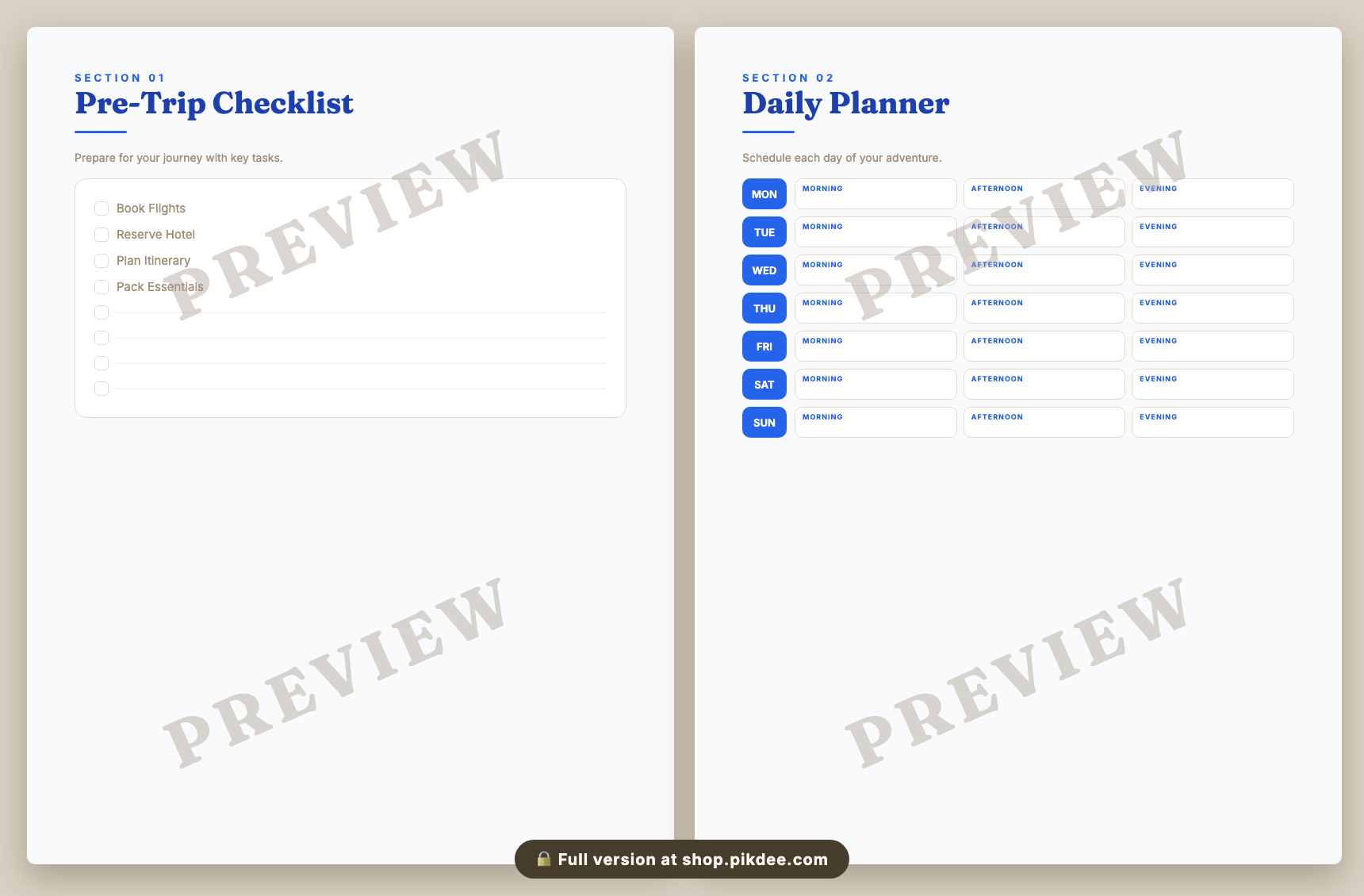preview pages