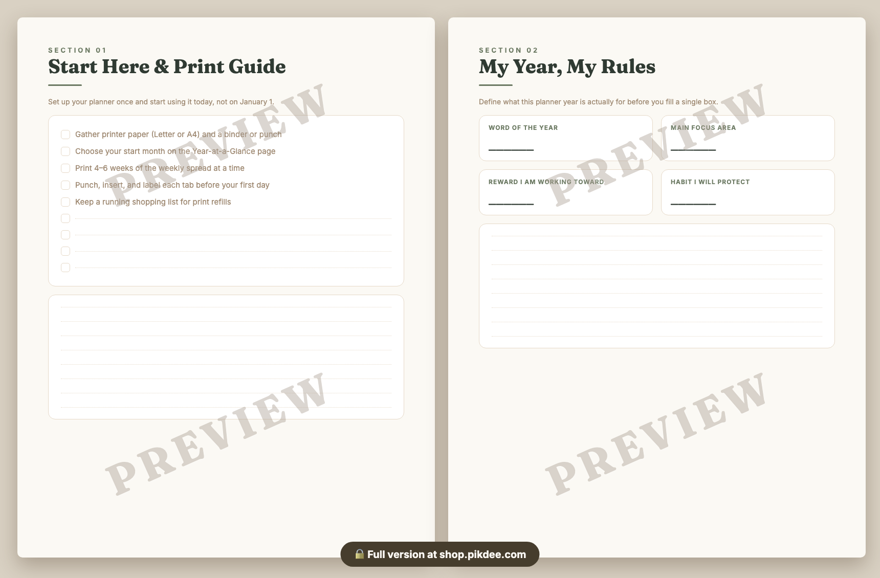 preview pages