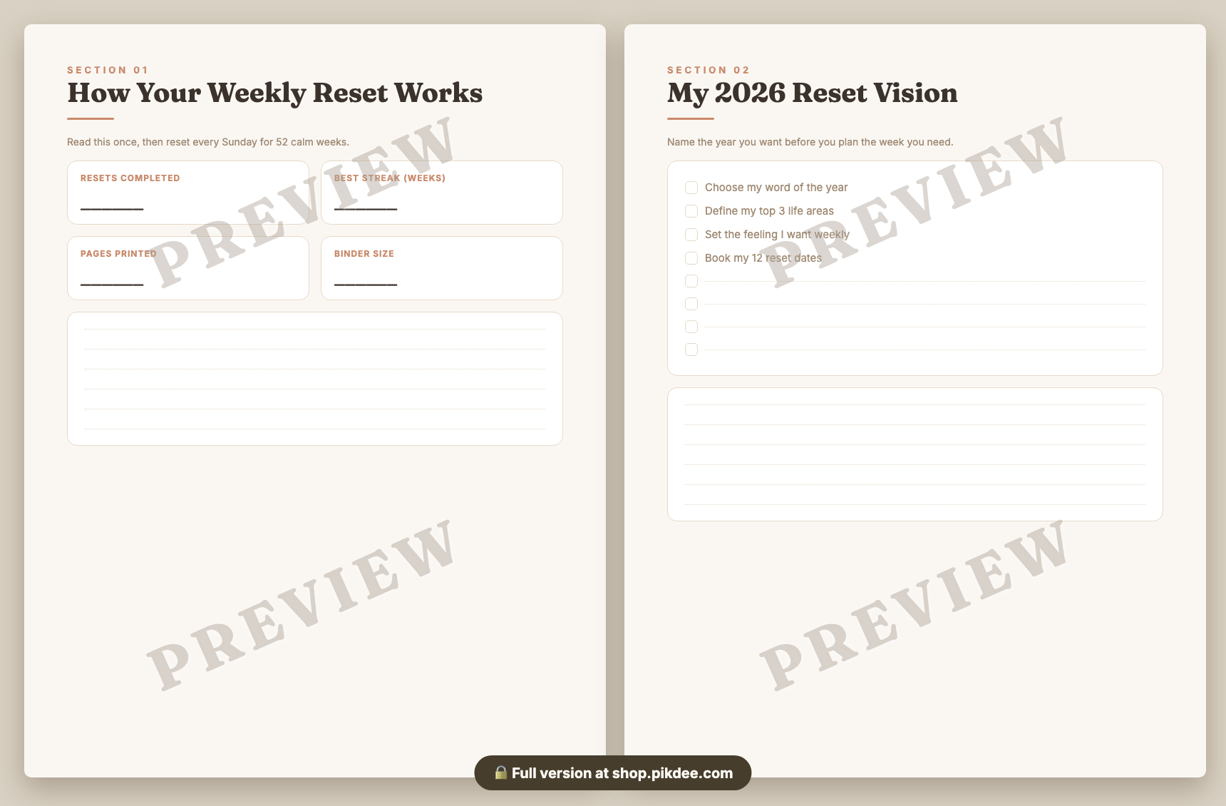 preview pages