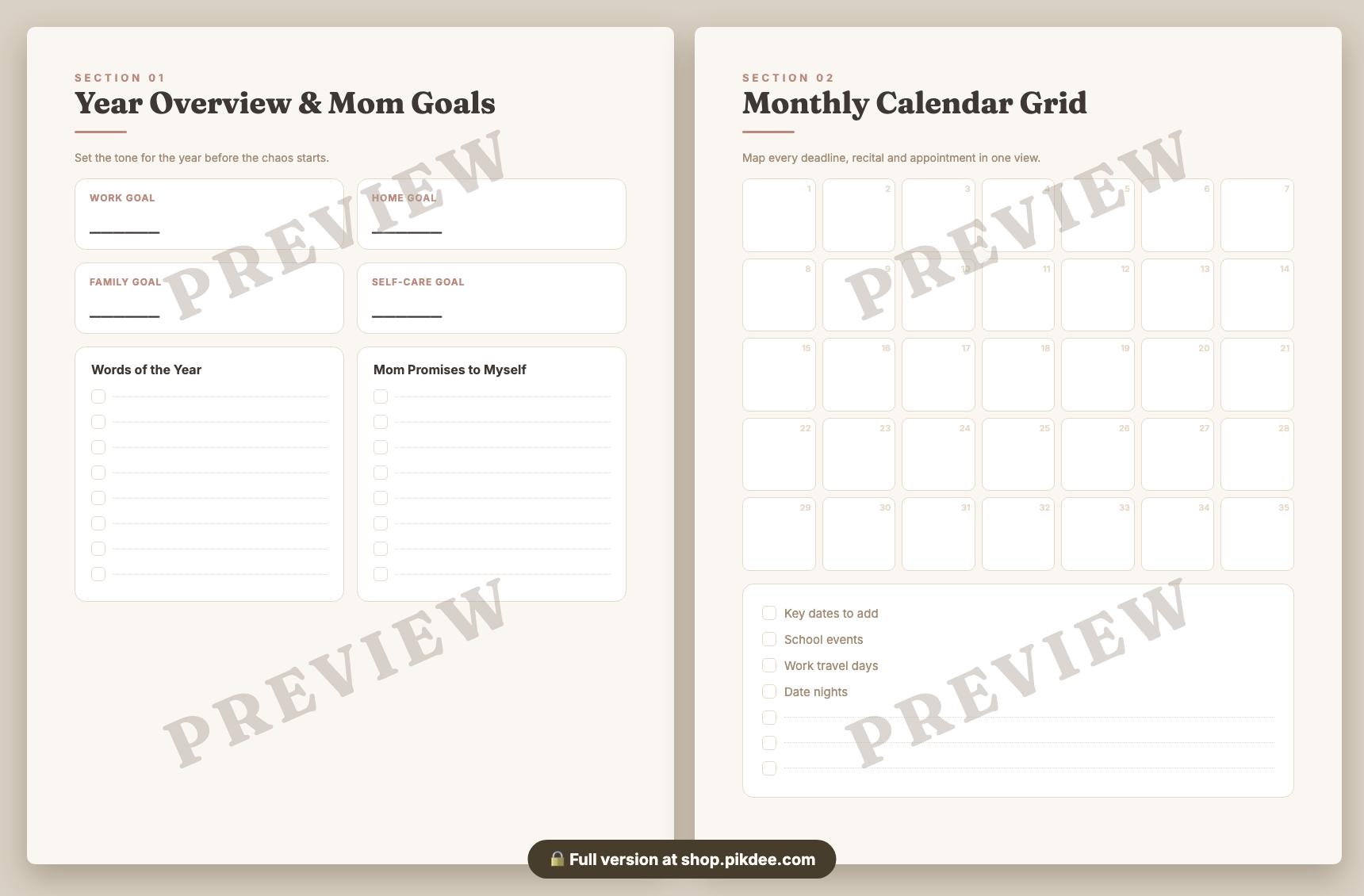 preview pages